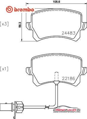 Achat de BREMBO P 85 142 Kit de plaquettes de frein, frein à disque pas chères