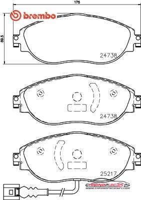 Achat de BREMBO P 85 144 Kit de plaquettes de frein, frein à disque pas chères