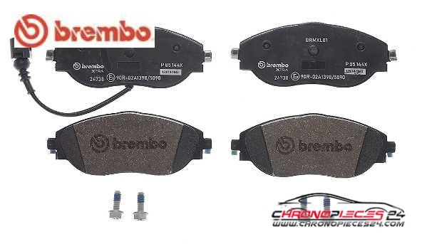 Achat de BREMBO P 85 144X Kit de plaquettes de frein, frein à disque pas chères