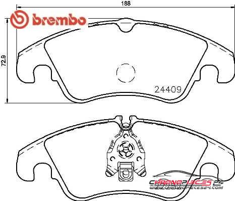 Achat de BREMBO P 85 145 Kit de plaquettes de frein, frein à disque pas chères