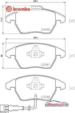 Achat de BREMBO P 85 146 Kit de plaquettes de frein, frein à disque pas chères