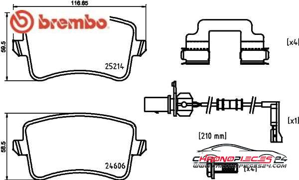 Achat de BREMBO P 85 150 Kit de plaquettes de frein, frein à disque pas chères