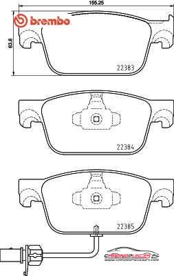 Achat de BREMBO P 85 153 Kit de plaquettes de frein, frein à disque pas chères