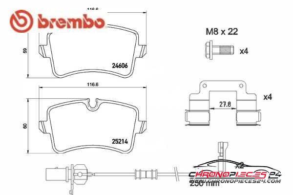 Achat de BREMBO P 85 157 Kit de plaquettes de frein, frein à disque pas chères