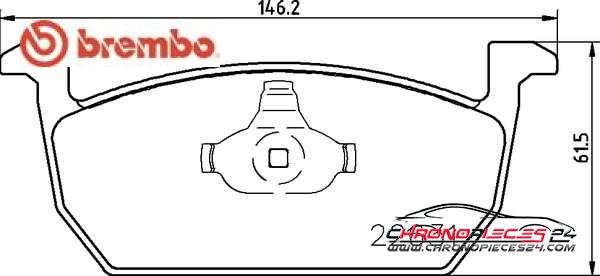 Achat de BREMBO P 85 167 Kit de plaquettes de frein, frein à disque pas chères