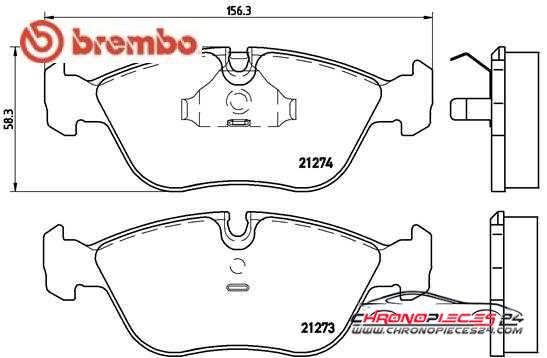 Achat de BREMBO P 86 013 Kit de plaquettes de frein, frein à disque pas chères