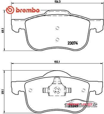 Achat de BREMBO P 86 020 Kit de plaquettes de frein, frein à disque pas chères