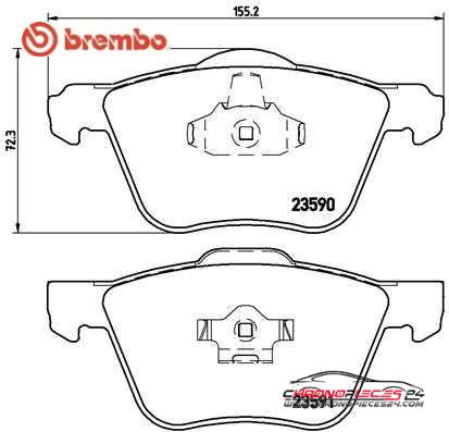 Achat de BREMBO P 86 022 Kit de plaquettes de frein, frein à disque pas chères