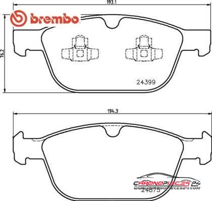 Achat de BREMBO P 86 023 Kit de plaquettes de frein, frein à disque pas chères