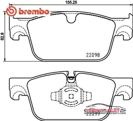 Achat de BREMBO P 86 028 Kit de plaquettes de frein, frein à disque pas chères