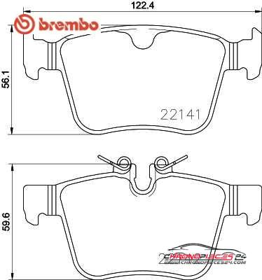 Achat de BREMBO P 86 029 Kit de plaquettes de frein, frein à disque pas chères