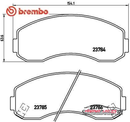 Achat de BREMBO P 99 003 Kit de plaquettes de frein, frein à disque pas chères