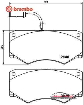 Achat de BREMBO P A6 005 Kit de plaquettes de frein, frein à disque pas chères