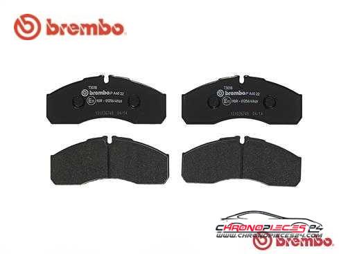 Achat de BREMBO P A6 022 Kit de plaquettes de frein, frein à disque pas chères