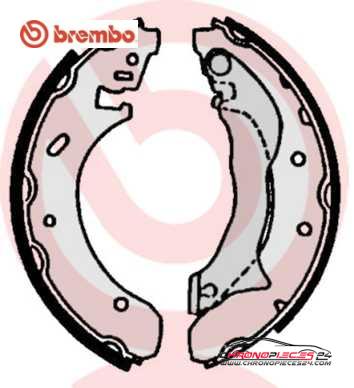 Achat de BREMBO S 24 524 Jeu de mâchoires de frein pas chères