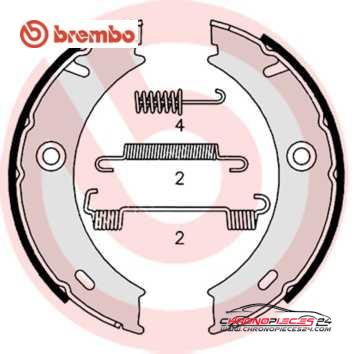 Achat de BREMBO S 50 512 Jeu de mâchoires de frein, frein de stationnement pas chères