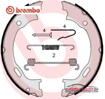 Achat de BREMBO S 50 515 Jeu de mâchoires de frein, frein de stationnement pas chères