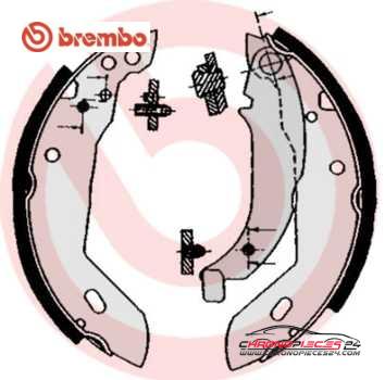 Achat de BREMBO S 61 512 Jeu de mâchoires de frein pas chères