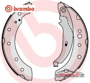 Achat de BREMBO S 61 527 Jeu de mâchoires de frein pas chères