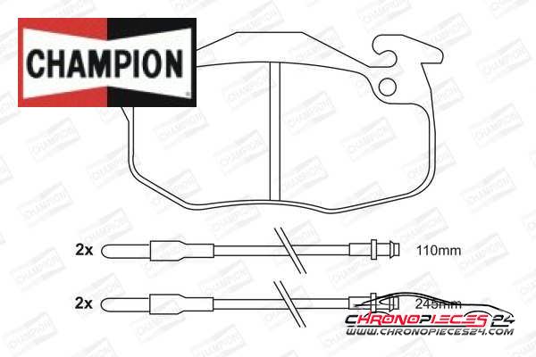 Achat de CHAMPION 571524CH Kit de plaquettes de frein, frein à disque pas chères