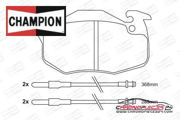 Achat de CHAMPION 571525CH Kit de plaquettes de frein, frein à disque pas chères