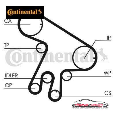 Achat de CONTINENTAL CTAM CT1043WP1 Pompe à eau + kit de courroie de distribution pas chères