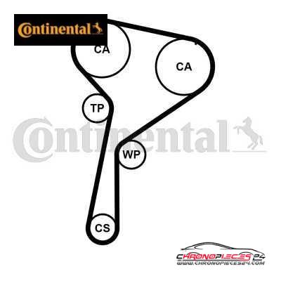 Achat de CONTINENTAL CTAM CT1184WP1 Pompe à eau + kit de courroie de distribution pas chères