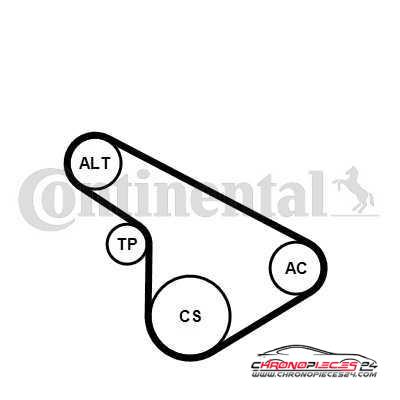 Achat de CONTITECH 5PK1212K1 Jeu de courroies trapézoïdales à nervures pas chères