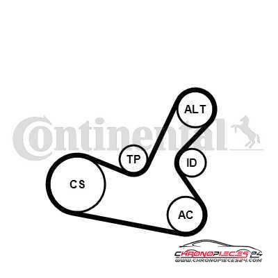 Achat de CONTITECH 5PK1300K1 Jeu de courroies trapézoïdales à nervures pas chères