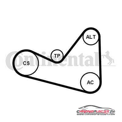 Achat de CONTITECH 6PK1050K3 Jeu de courroies trapézoïdales à nervures pas chères