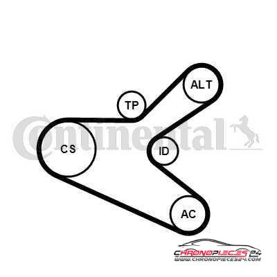Achat de CONTITECH 6PK1153K2 Jeu de courroies trapézoïdales à nervures pas chères