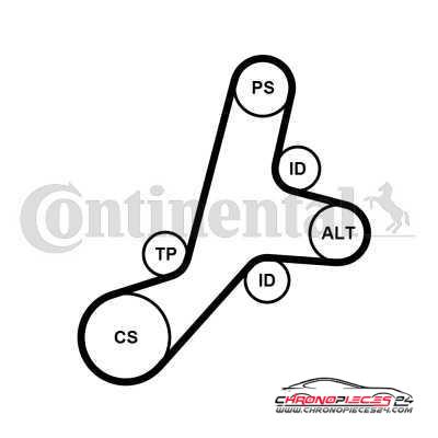Achat de CONTITECH 6PK1345K1 Jeu de courroies trapézoïdales à nervures pas chères
