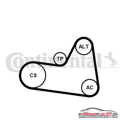 Achat de CONTITECH 6PK1710K1 Jeu de courroies trapézoïdales à nervures pas chères