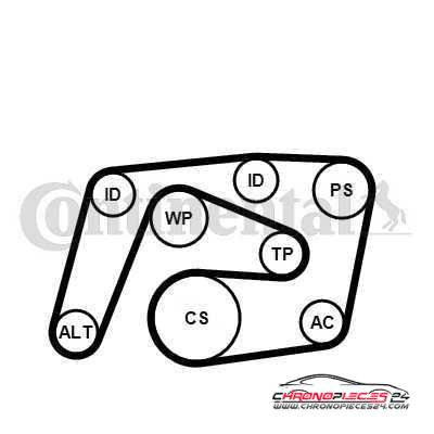 Achat de CONTITECH 6PK2260K1 Jeu de courroies trapézoïdales à nervures pas chères