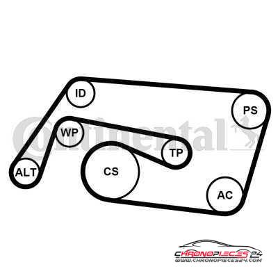 Achat de CONTITECH 6PK2260K2 Jeu de courroies trapézoïdales à nervures pas chères