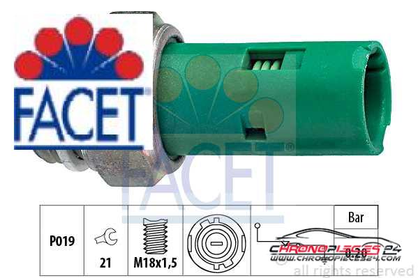 Achat de FACET 7.0110 Indicateur de pression d'huile pas chères