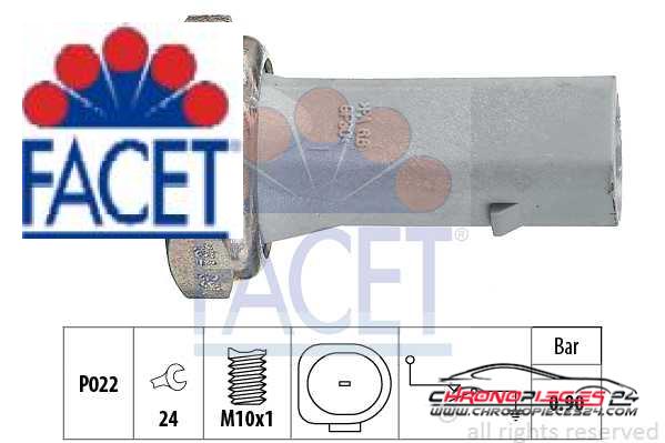 Achat de FACET 7.0134 Indicateur de pression d'huile pas chères