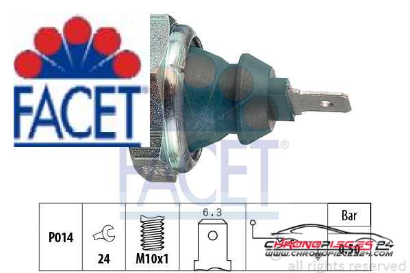 Achat de FACET 7.0138 Indicateur de pression d'huile pas chères