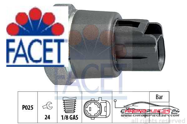 Achat de FACET 7.0188 Indicateur de pression d'huile pas chères