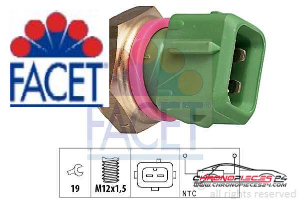 Achat de FACET 7.3114 Sonde de température, liquide de refroidissement pas chères