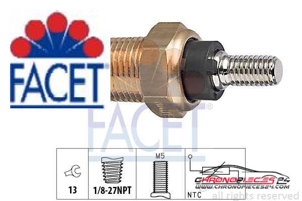 Achat de FACET 7.3124 Sonde de température, liquide de refroidissement pas chères