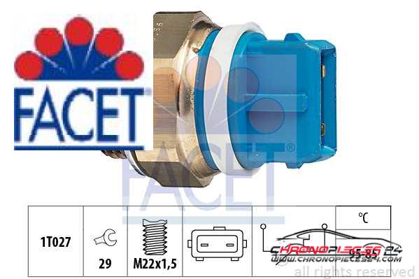 Achat de FACET 7.5122 Interrupteur de température, ventilateur de radiateur pas chères