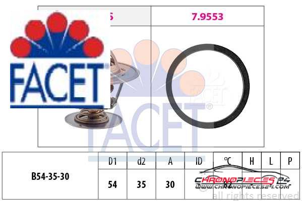 Achat de FACET 7.8221 Thermostat d'eau pas chères