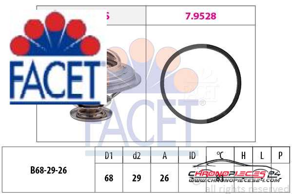 Achat de FACET 7.8250 Thermostat d'eau pas chères