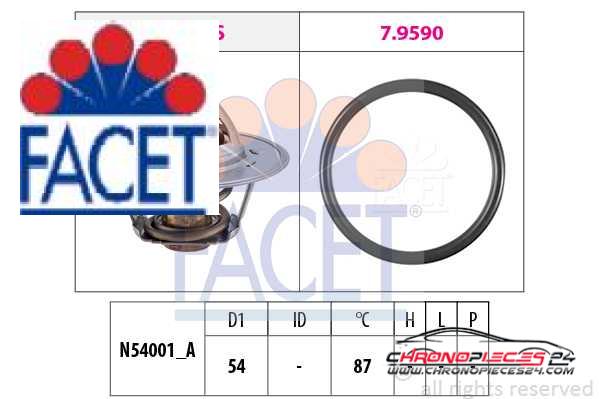 Achat de FACET 7.8268 Thermostat d'eau pas chères