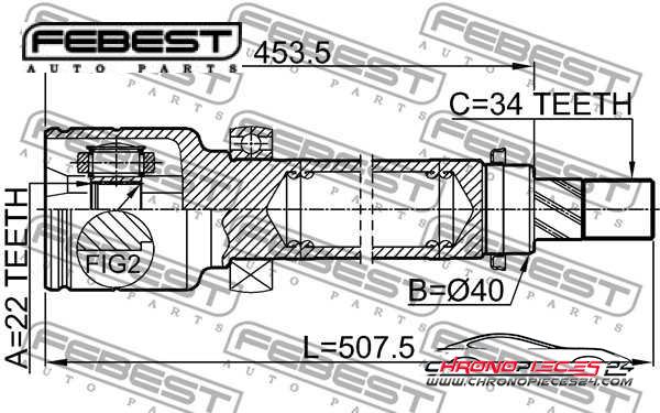 Achat de FEBEST 2111-CB8RH Jeu de joints, arbre de transmission pas chères