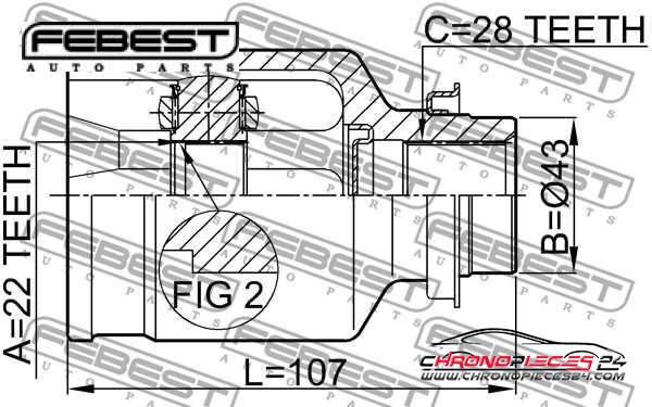 Achat de FEBEST 2211-SPARH Joint, arbre de commande pas chères