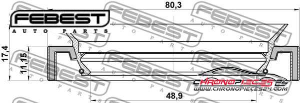 Achat de FEBEST 95HAY-50801117L Bague d'étanchéité, arbre de transmission pas chères