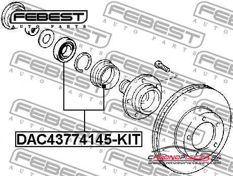 Achat de FEBEST DAC43774145-KIT Roulement de roue pas chères