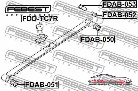 Achat de FEBEST FDAB-051 Coussinet de palier, ressort à lames pas chères